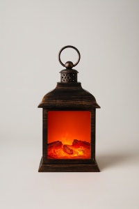 Semineu Decorativ Tip Lanterna - "Emberlight"