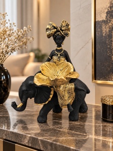 Statuetă Africană Decorativă cu Suport – "Tavrisa" - Img 2