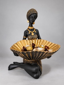 Statueta Africana Decorativa cu Suport - “Kalzaria”