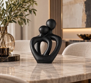 Statuetă Decorativă Cuplu Abstract în Îmbrățișare - "Nerio" - Img 2