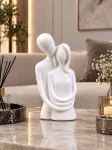 Statuetă Decorativă Cuplu Îmbrățișat Design Abstract Modern - "Tovin" - Img 2
