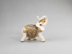 Statueta Elefant Decorativ cu Accente Ornamentale – "Darvion" - 18cm