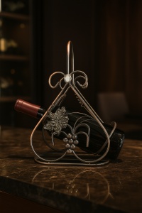 Statuetă decorativă metalică inimă cu flori, decor romantic și elegant