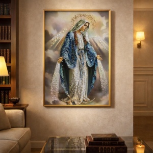 Tablou Maica Domnului cu Pietricele 70x50cm