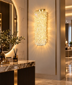 Aplică de Perete LED cu Design Modern și Elemente Decorative Strălucitoare - "Cristanor" - Img 3