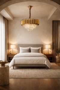 Candelabru Elegant cu Finisaj Auriu pentru Interior