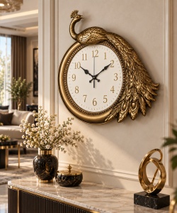 Ceas De Perete Silențios Cu Design Păun – “Velmior” - Img 3