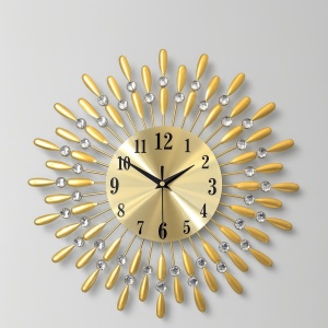 Ceas perete metalic - "Gilded Halo"