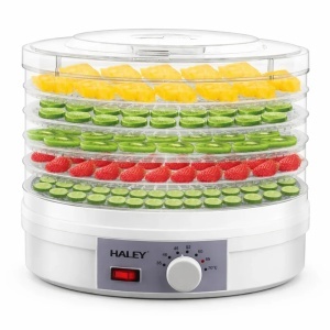 Deshidrator Fructe și Legume HALEY HY-9801 – 350W, 5 Tăvi, Control Temperatură 35–70°C