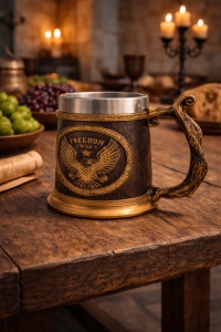 Halba decorativa Freedom cu vultur cana tematica americana