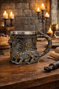 Cana stil gotic cu dragon 3D si finisaj vintage