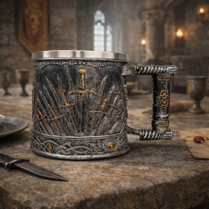 Halba decorativa cu sabii design medieval