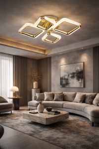 Lustra LED cu Telecomandă Lumină Reglabilă 3000–6500K - "Seradis"