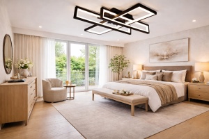 Lustră LED Modernă 164W Lumină Reglabilă 3000K–6500K cu Telecomanda - "Terys"