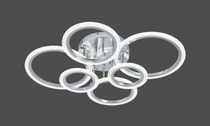 Plafonieră LED modernă cu design circular și finisaj cromat