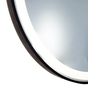 oglindă LED rotundă cu ramă din aluminiu, funcție de dezaburire și trei tipuri de lumină – rece, caldă și neutră