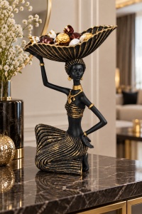 Statuetă Africană Decorativă cu Suport – "Zaveris" - Img 2