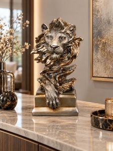 Statuetă Decorativă Leu Cu Design Simbolic - "Zervan" - Img 2