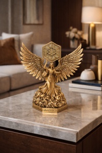 Statuetă Îngerul Cunoașterii și al Armoniei Universale, simbol spiritual al echilibrului, înțelepciunii și protecției