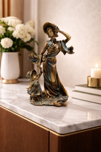 Statueta mama si copil decorativ stil clasic