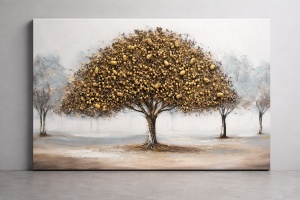 Tablou Reliefat 3D Pictat cu Copacul Vietii 120x60cm - "Silval"