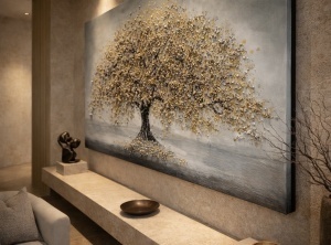 Tablou Reliefat 3D Pictat cu Pomul Vietii 120x60cm - "Novera" - Img 4