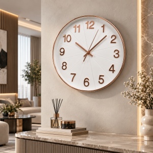 Ceas De Perete Silențios Design Modern Cu Cifre Reliefate - "Norven" - Img 2