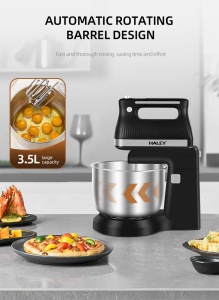 Mixer de mână Haley HY-1660 – 5 trepte de viteză și funcție turbo pentru preparate perfecte