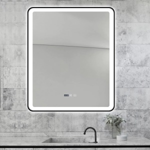 Oglinda LED cu Dezaburire , Ceas si Termometru 75x90cm - "Vetra"