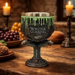 Pocal decorativ Winter is Coming Game of Thrones pahar tematic fantasy