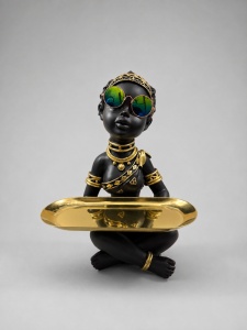 Statuetă Africană Decorativă cu Suport – "Zambiro"