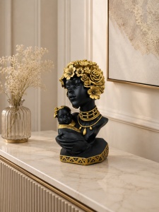 Statuetă Africană Mamă cu Prunc - "Nayira” - Img 3
