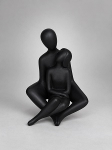 Statuetă Decorativă Cuplu Abstract cu Forme Stilizate - "Nivan"
