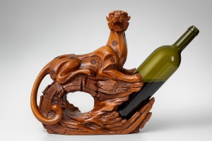Statuetă Pantera Suport de Vin - ”Denariar”