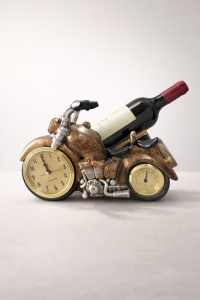 Suport de Vin in Forma de Motocicleta cu Ceas si Termometru - "Velorin"