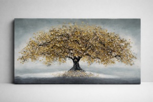 Tablou Reliefat 3D Pictat cu Pomul Vietii 120x60cm - "Novera"