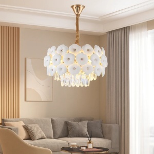 Candelabru Elegant cu Flori Decorative 5 becuri - "Marveon"