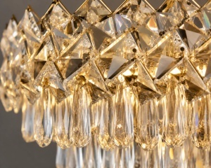Candelabru Lux Cristal Auriu - "Vareston" - Img 3