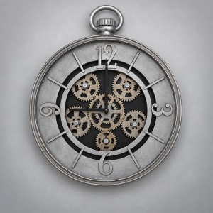 Ceas De Perete Industrial Cu Mecanism Rotativ - "Ravendric"