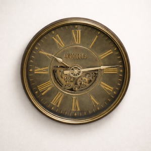 Ceas Perete Vintage cu Mecanism Rotativ - “Raventon”