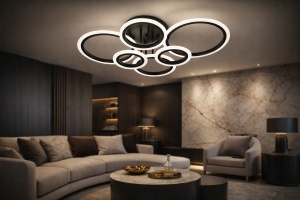 Lustra LED Modernă 112W Lumină Reglabilă 3000–6500K cu Telecomandă - "Chirel"