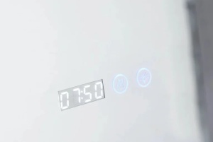 Oglinda smart baie rotunda cu iluminare ambientala
