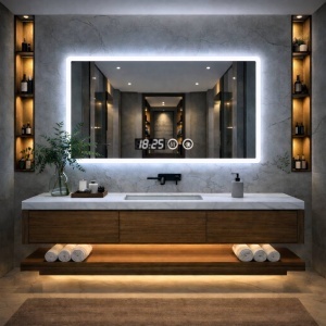 Oglinda LED pentru baie design elegant contemporan