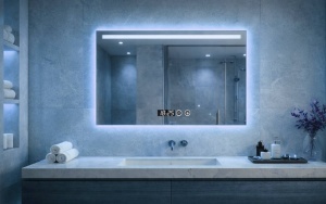 Oglinda smart baie cu iluminare perimetrala si functie touch