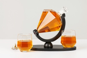 SET Decantor cu 2 pahare - "Obsidian"