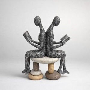 Statueta Abstracta cu Indragostiti - "Althys Duo"