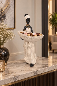 Statuetă Africană cu Suport Decorativ – "Kervana" - Img 2