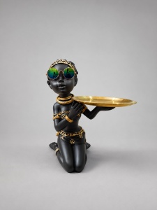 Statuetă Africană Decorativă cu Suport – "Zarevia"
