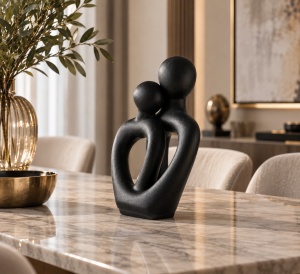 Statuetă Decorativă Cuplu Abstract în Îmbrățișare - "Nerio" - Img 3
