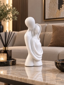 Statuetă Decorativă Cuplu Îmbrățișat Design Abstract Modern - "Tovin" - Img 3